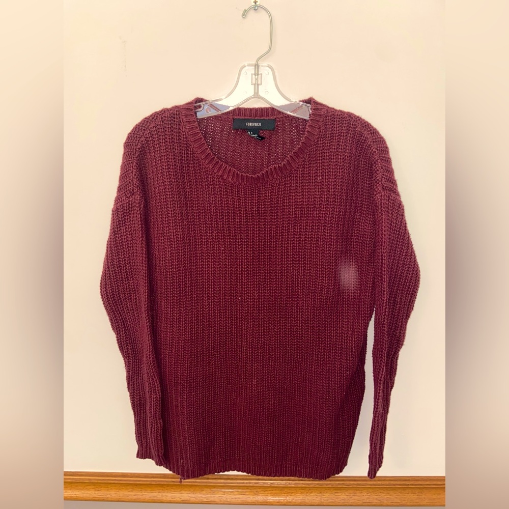 Maroon sweater, Forever 21, Size S
